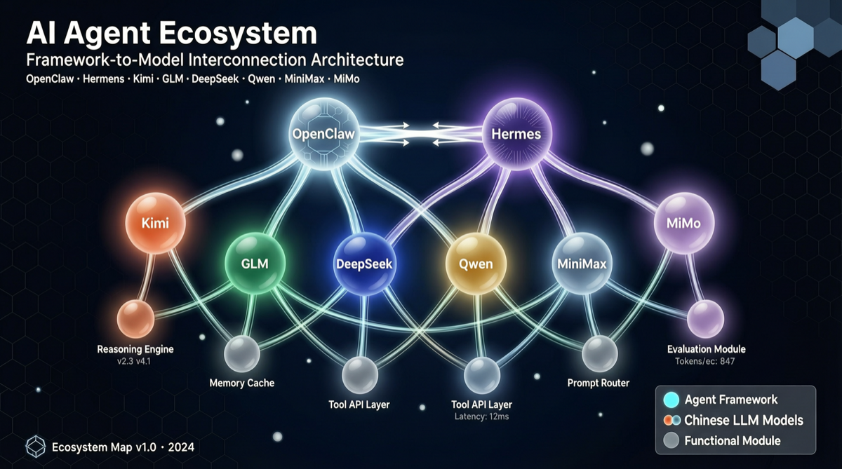 Agent Frameworks Embrace Chinese Models: OpenClaw, Hermes, and Six Chinese AI Models Converge