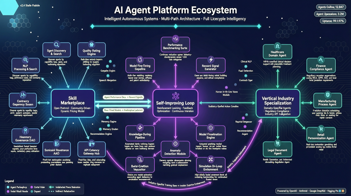 2026 AI Agent Platform Landscape: Three-Way Split Between 13,700 Skills, Self-Improving Platforms, and Financial Trading Agents