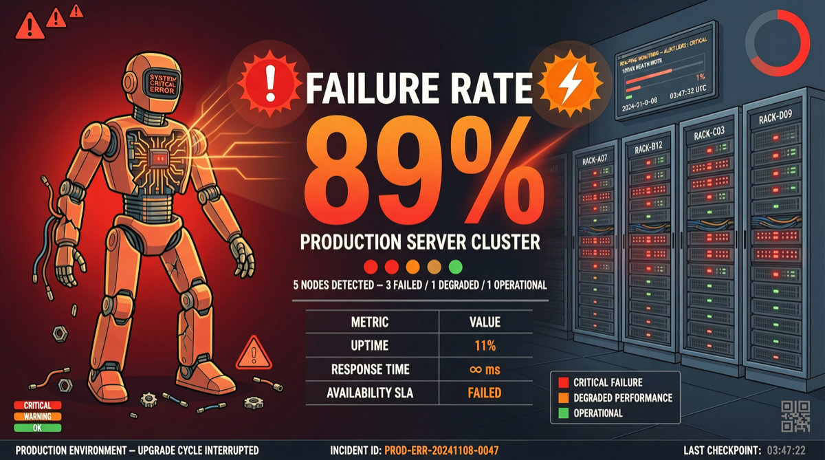 AI Agent Production Crisis: 3M Shipped in Q1, 89% Fail in Production