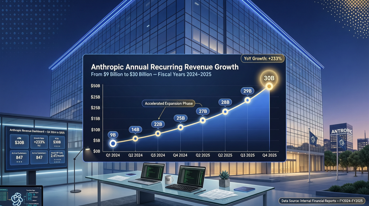 Anthropic's Annual Revenue Forecast Jumps from $9B to $30B in 4 Months: Closed-Source Model, CPO Change, New Research Division Signals