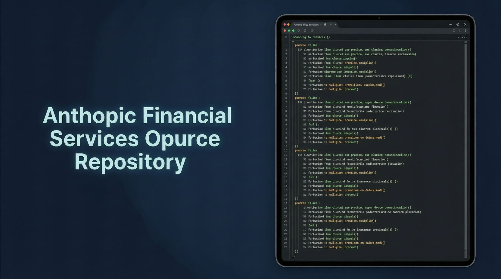 Anthropic Open Source Financial Services Agent Warehouse: 10 Pre-Trained Financial Workflows, Apache-2.0 Licensed