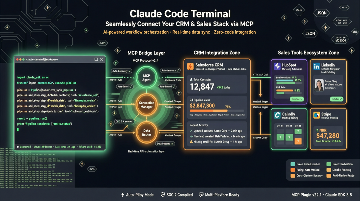 Claude Code as a GTM Terminal: 8 MCPs Let AI Handle Your Sales