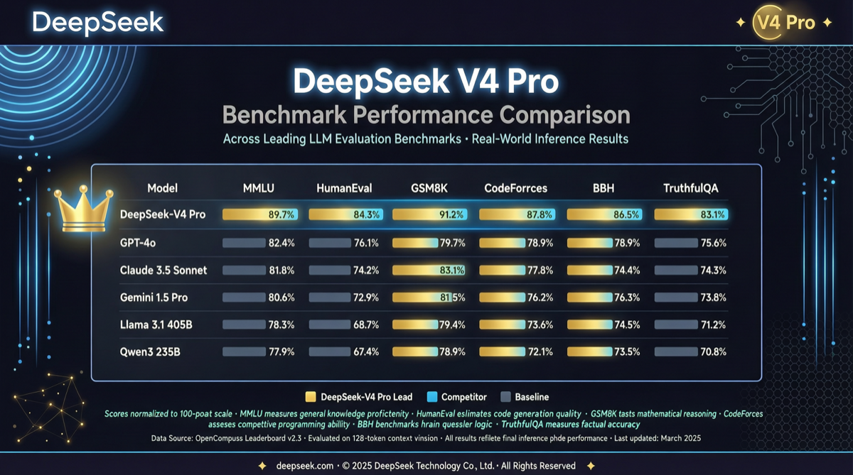 DeepSeek V4 Pro Benchmarks Crush Opus 4.7 and GPT-5.5: The New Throne for Trillion-Parameter Open Models