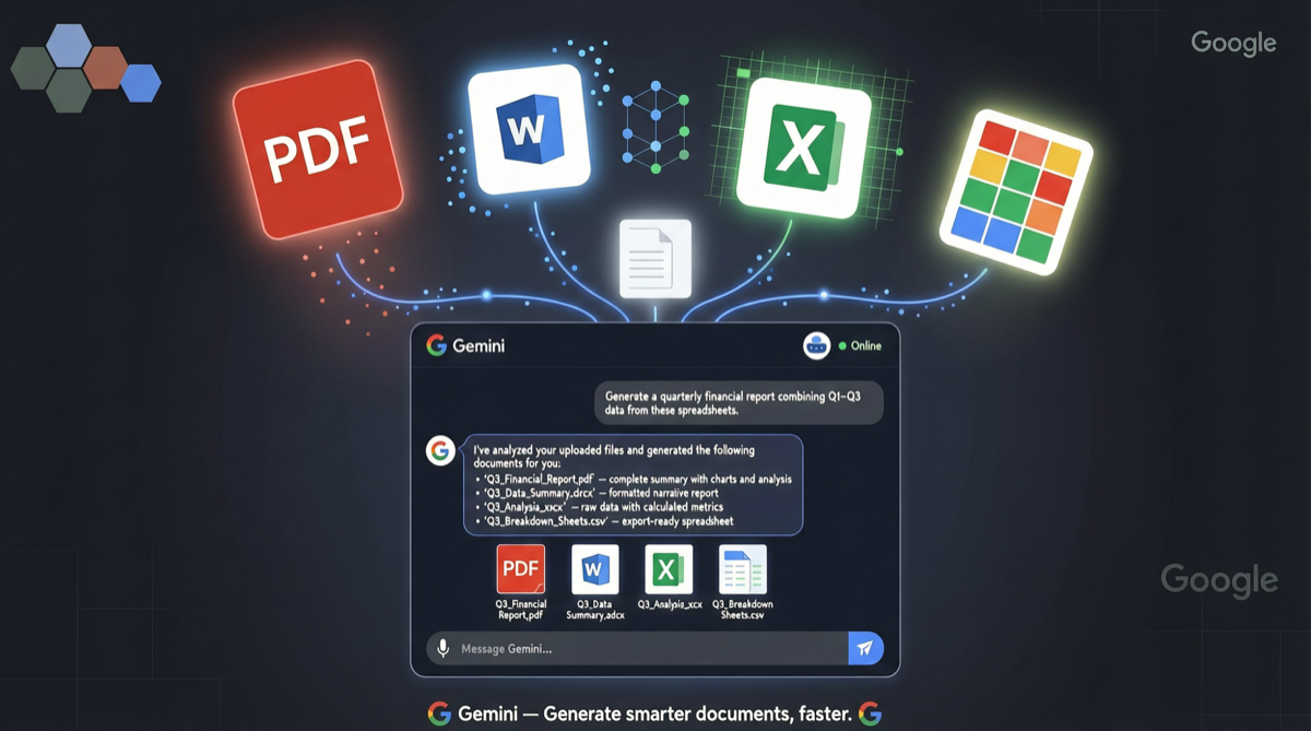 Gemini Dual Update: CLI Supports Local Gemma + Chat Directly Generates Docs/Excel/PDF