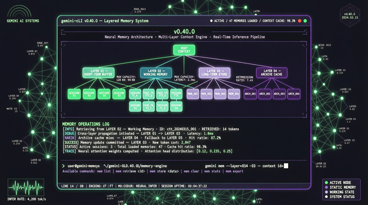 Gemini CLI v0.40.0: Tiered Memory System + Auto Skill Generation, A New Paradigm for Terminal Agents
