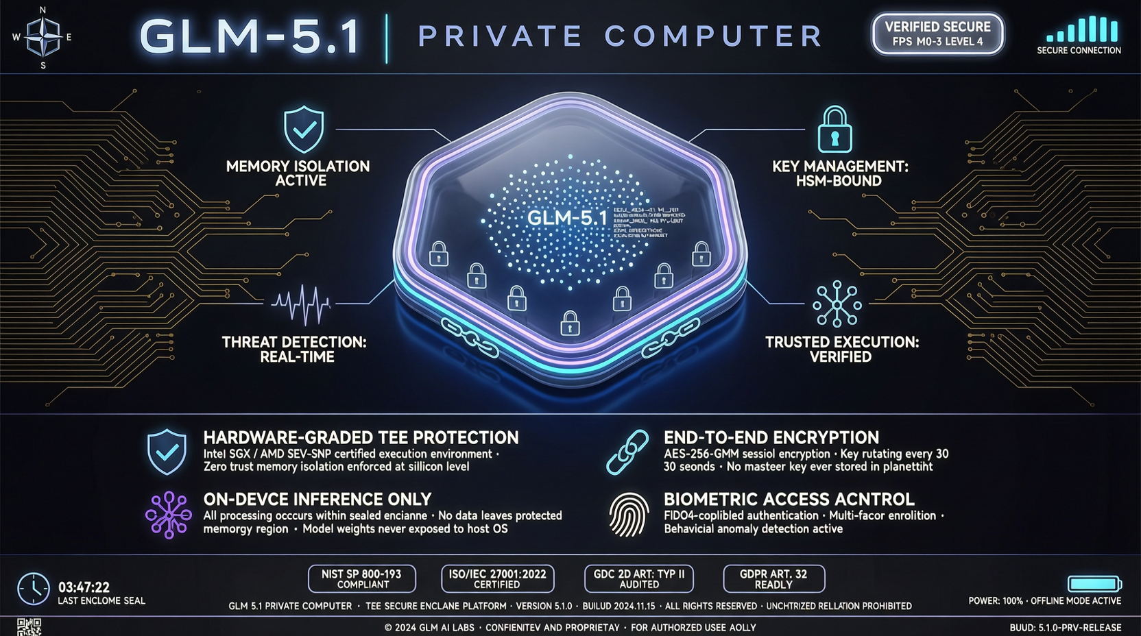 GLM-5.1 Lands on 0G Private Computer: What Running a 754B MoE Model Inside a TEE Means