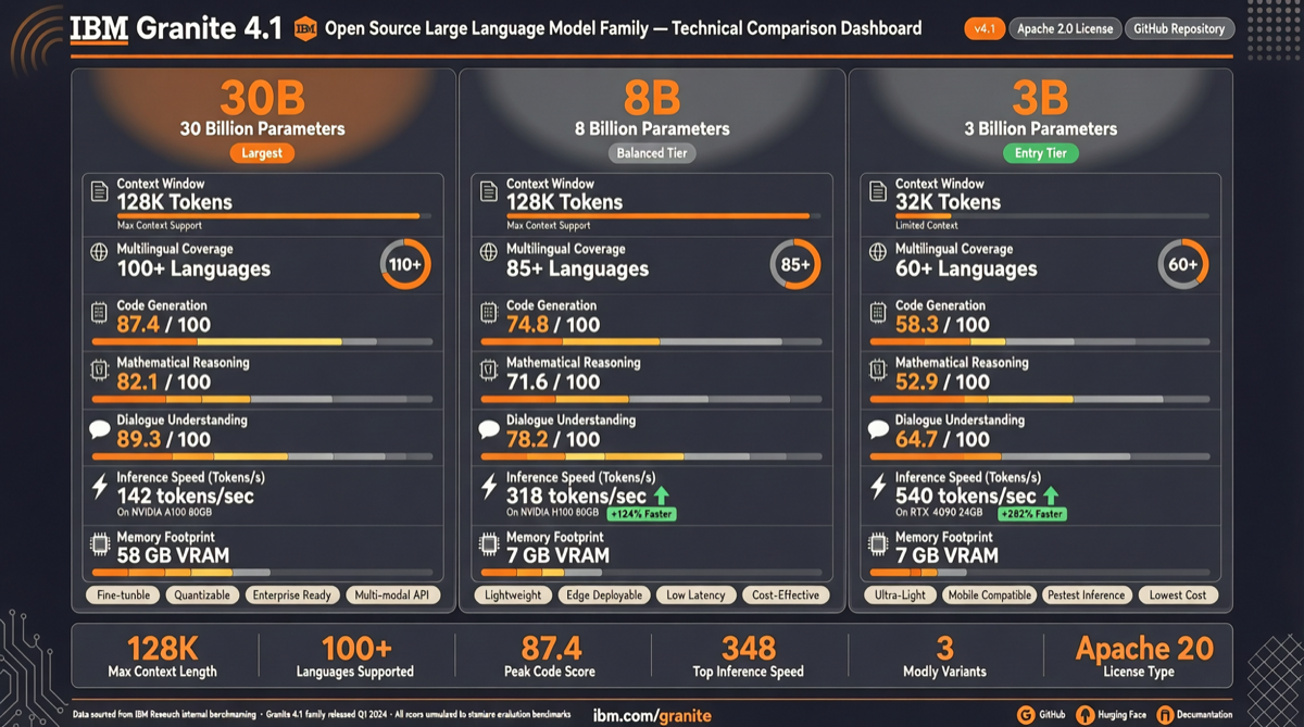 IBM Granite 4.1 Open-Source Model Review: Small Parameters, Big Performance