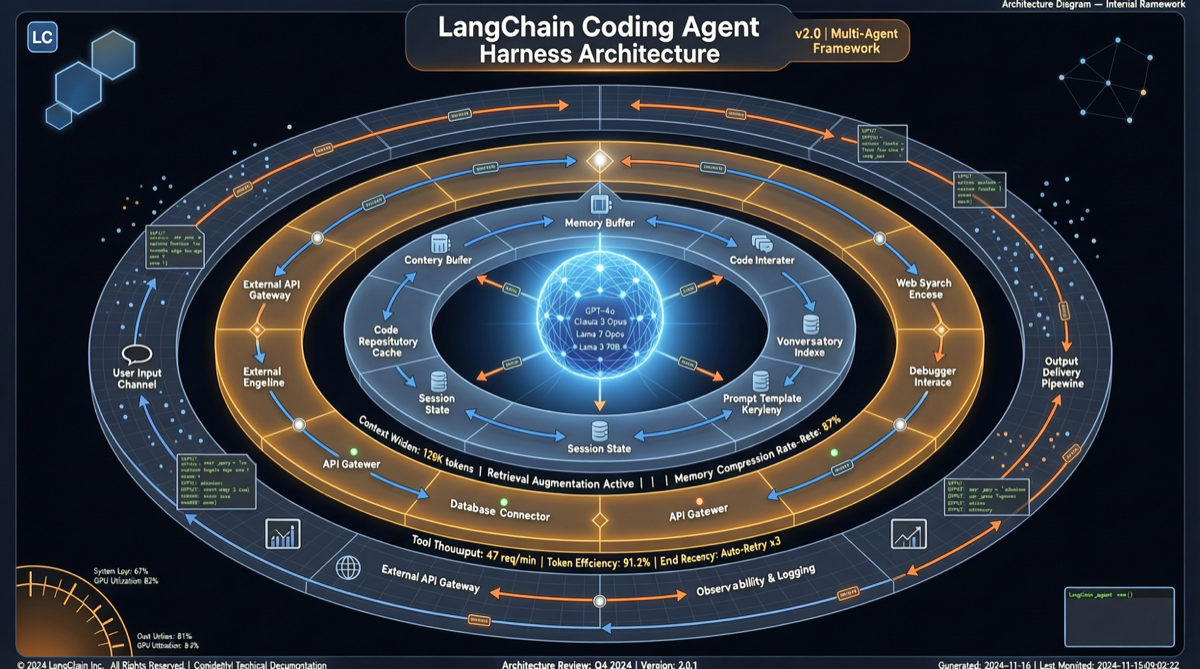 LangChain Coding Agent Jumps 13.7 Points Purely Through Harness: Same Model, New Scaffolding