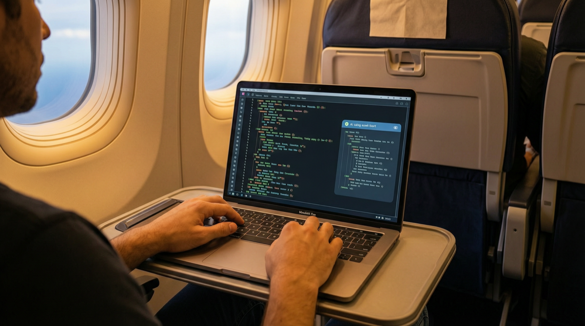 Chinese Engineer Completes Entire Client Project on 11-Hour Flight with Zero Connectivity: Local AI Development Workflow Breakdown