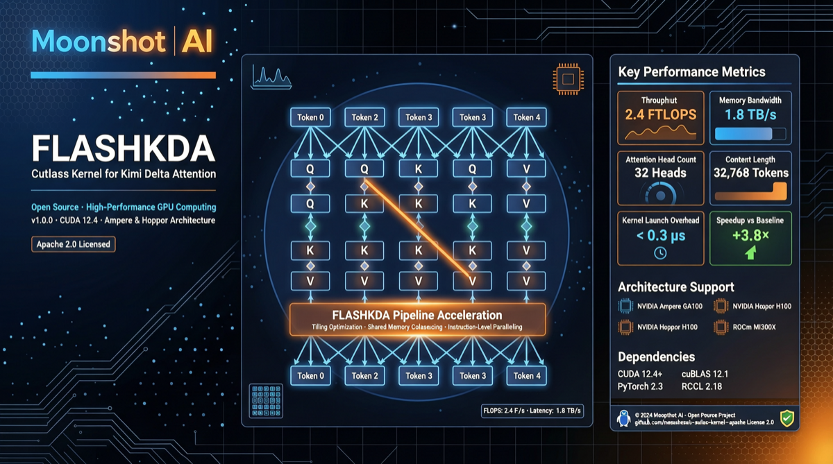 Moonshot Open-Sources FlashKDA: High-Performance CUTLASS Kernel Implementation for Kimi Delta Attention