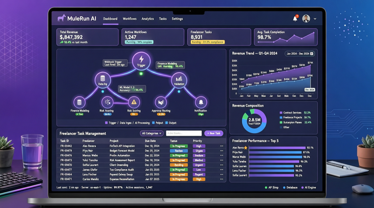 MuleRun AI Workflow Platform: From Earnings Dashboards to Freelancer Automation, the "Swiss Army Knife" for Personal Agents
