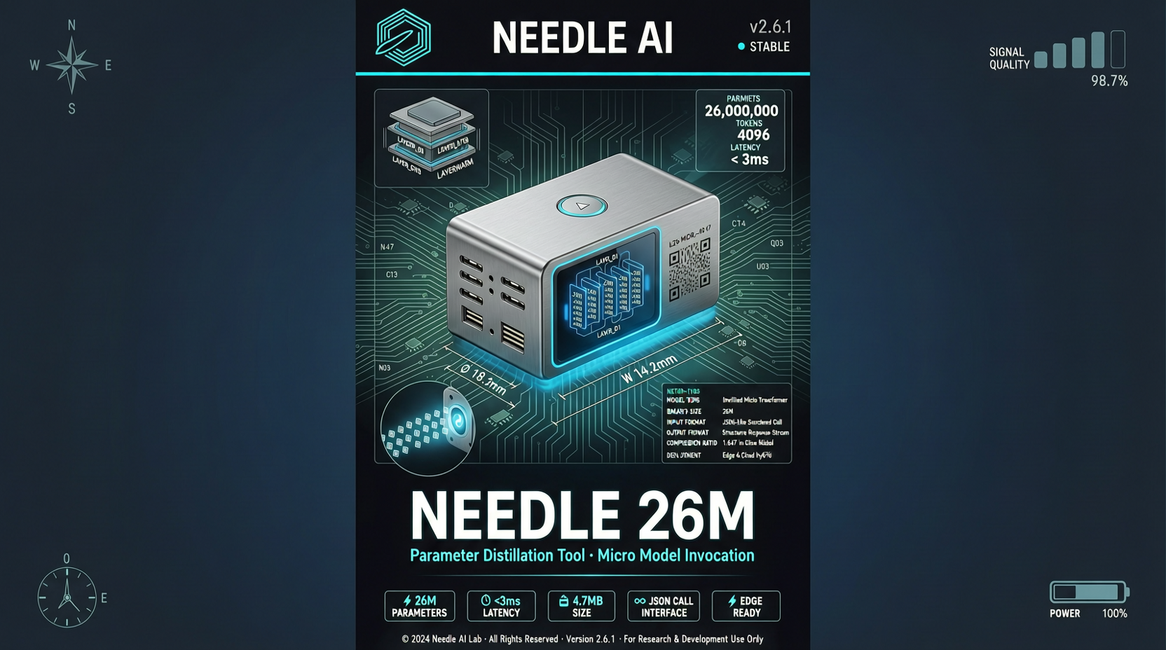 Needle: Distilling Gemini 3.1 into a 26M Parameter Tool Calling Model