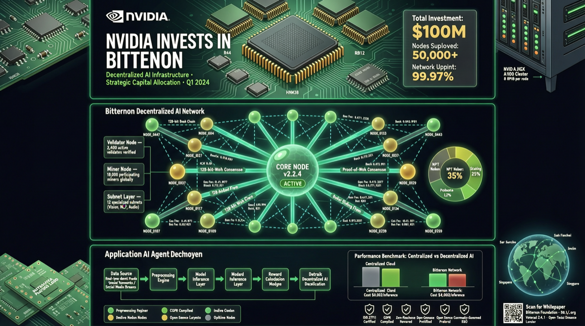 Nvidia Q1 2026 Heavy Bet: $420M Investment in Bittensor/TAO — Decentralized AI Network Backed by Chip Giant
