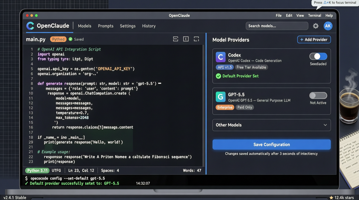 OpenClaude v0.9.1 Released: Codex Becomes Default Provider, GPT-5.5 Becomes Default Model