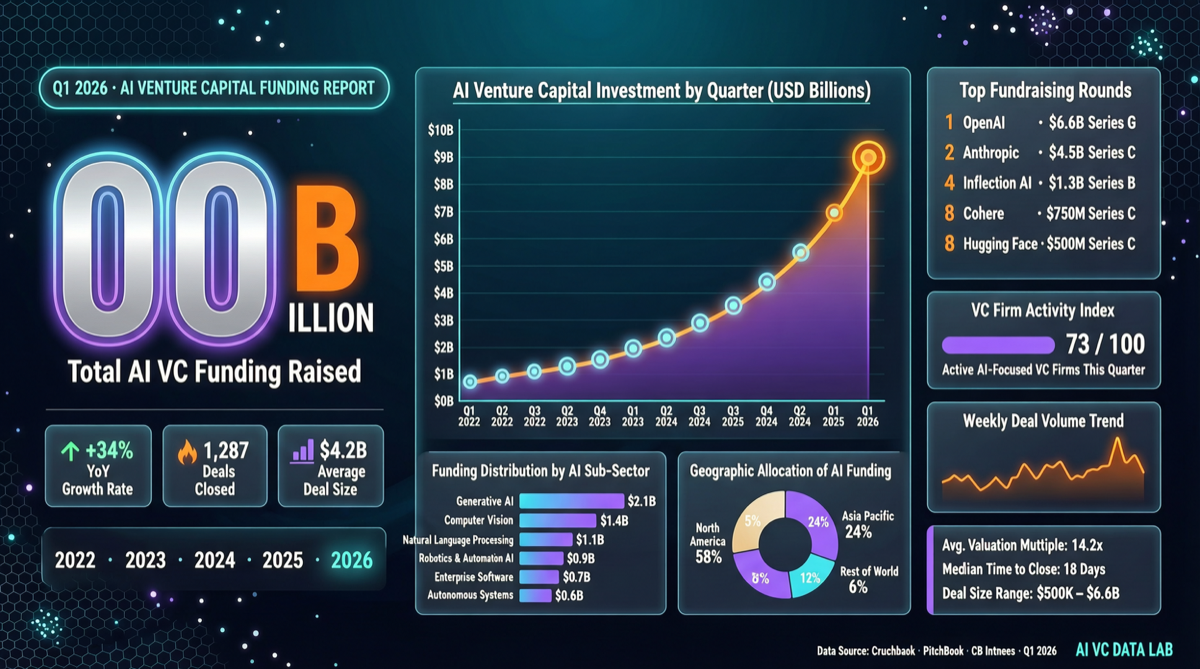 Q1 2026 AI Venture Funding: $300B in a Single Quarter, Four Historic Deals Reshape the Industry
