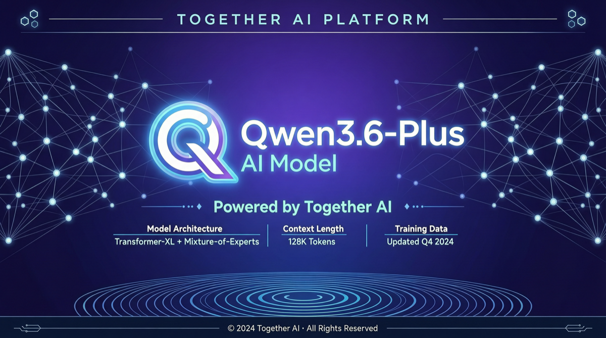 Qwen3.6-Plus Officially Available on Together AI, Accelerating Globalization of Tongyi Qianwen Ecosystem